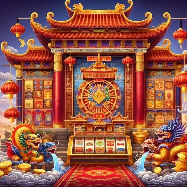Simbol-simbol Fortune Tiger termasuk harimau emas dan simbol keberuntungan tradisional