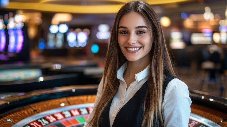 Antarmuka baccarat demo menampilkan kartu pemain dan banker